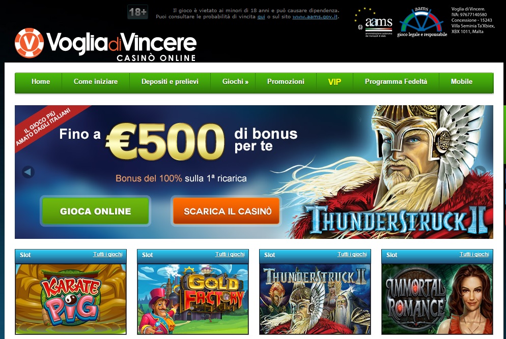 casinò voglia di vincere